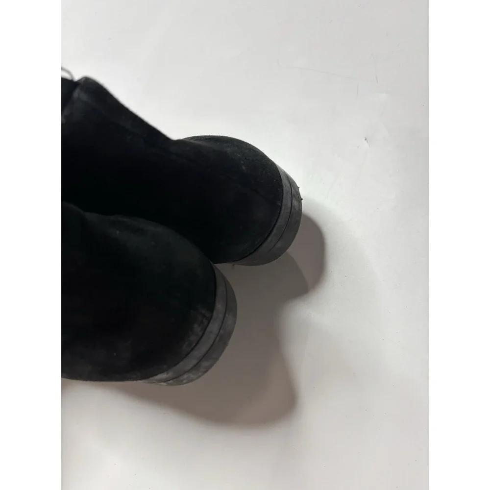 David Tate Chelsea Boots Womens 9.5M Black Suede Leather Ankle Booties No Insole